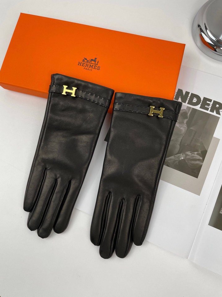 Siyah Deri Biker Kadın Eldivenleri - Görsel 4