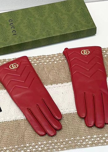 Bej Tüylü Deri Kadın Eldiveni - Görsel 8