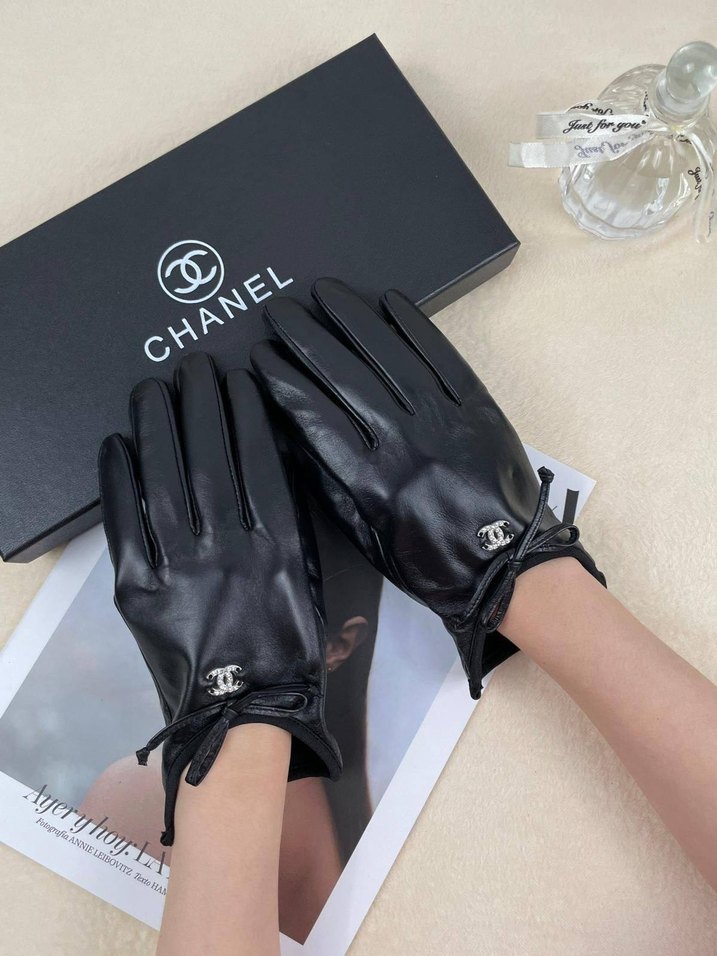 Bej Tüylü Deri Kadın Eldiveni - Görsel 5