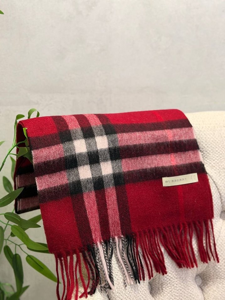 Burberry Erkek Kahverengi Gri Ekose Atkı - Görsel 4