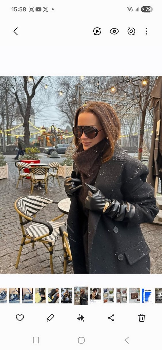 Kahverengi Kürklü Parlak Kadın Güneş Gözlüğü - Görsel 5