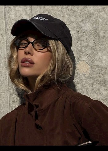 Kahverengi Kürklü Parlak Kadın Güneş Gözlüğü - Görsel 4