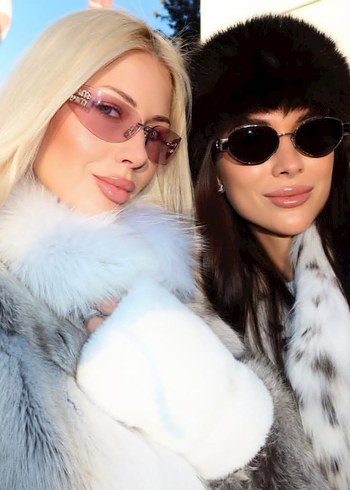 Parlak Siyah Klasik Kadın Güneş Gözlüğü - Görsel 10