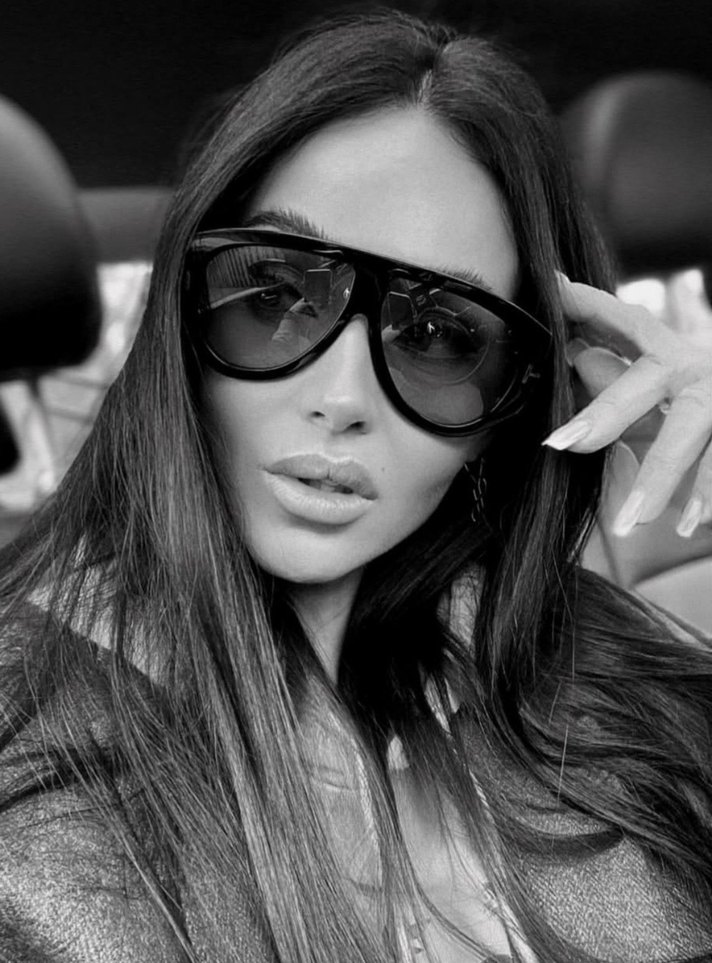 Parlak Siyah Klasik Kadın Güneş Gözlüğü - Görsel 3