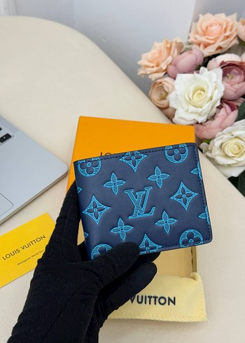 Louis Vuitton Lacivert Monogramli Cuzdan
