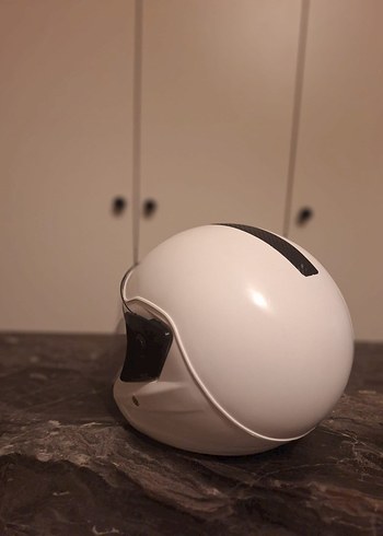Beyaz Yarım Motosiklet Kaskı - Görsel 2