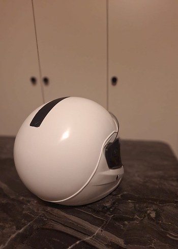 Beyaz Yarım Motosiklet Kaskı - Görsel 3
