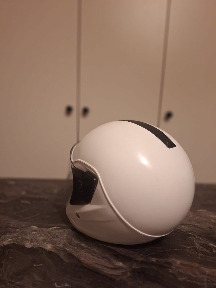 Beyaz Yarım Motosiklet Kaskı - Görsel 2