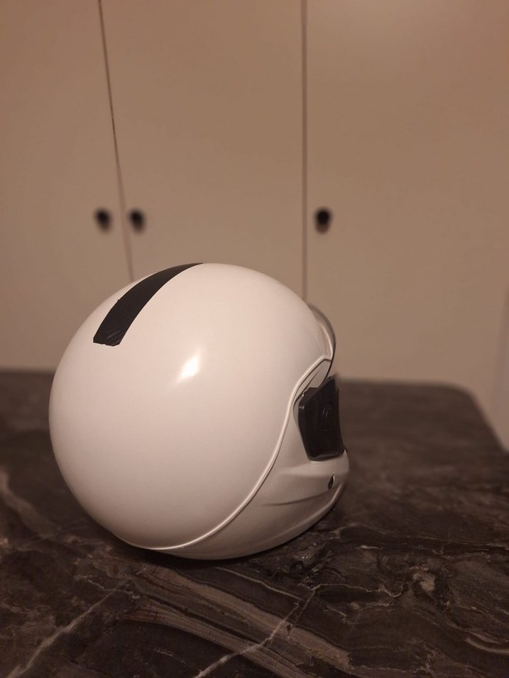 Beyaz Yarım Motosiklet Kaskı - Görsel 3