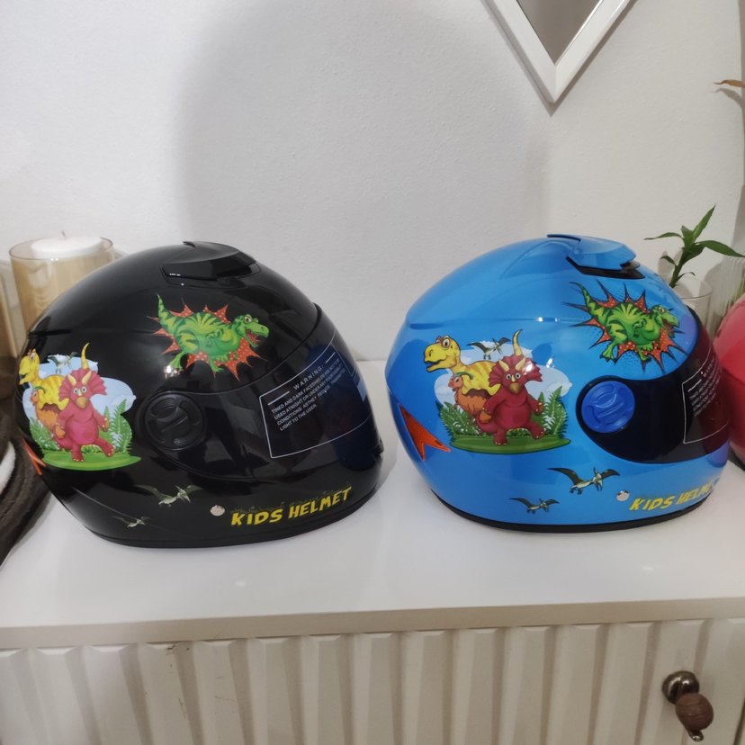 Renkli Baskılı Seramik Motosiklet Kaskı - Görsel 5