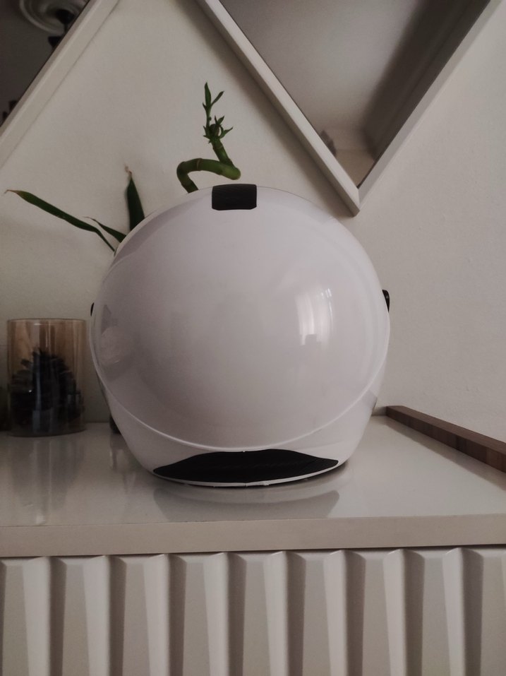 Beyaz yarım kask - Görsel 3