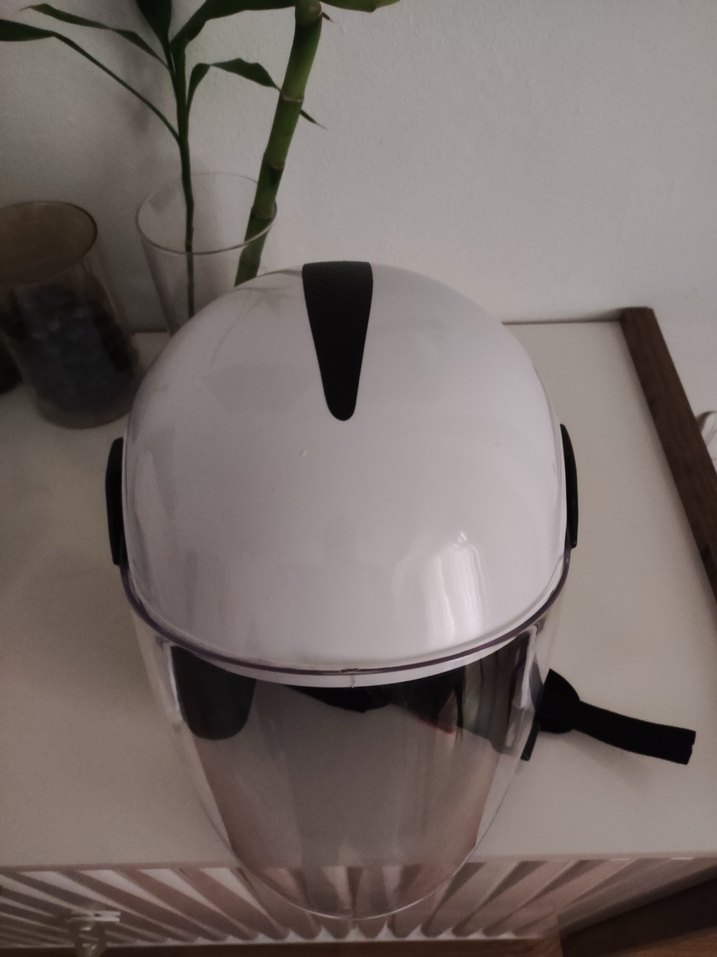 Beyaz yarım kask - Görsel 2