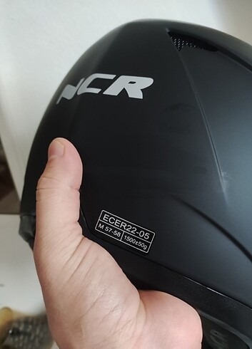 Ncr mat siyah çene açılır kask - Görsel 2