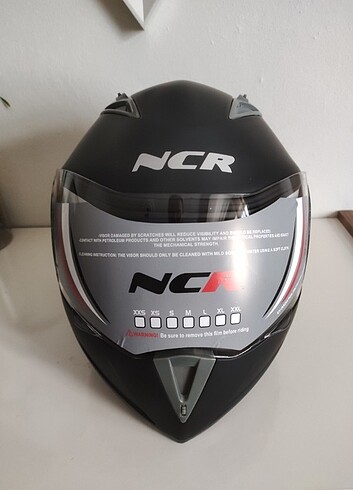 Ncr mat siyah çene açılır kask - Görsel 4