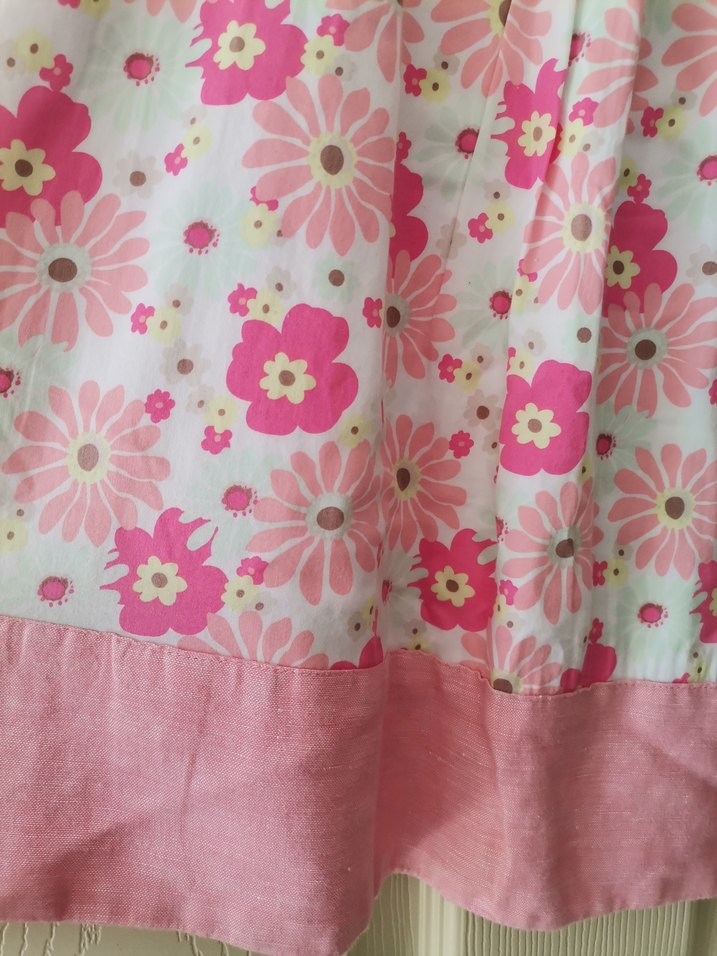 Pembe Çiçek Desenli Kız Elbisesi - Görsel 4