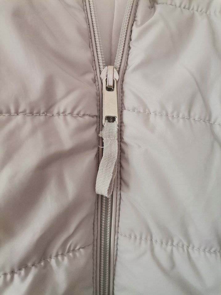 Gri Midi Kapüşonlu Kadın Mont - Görsel 4