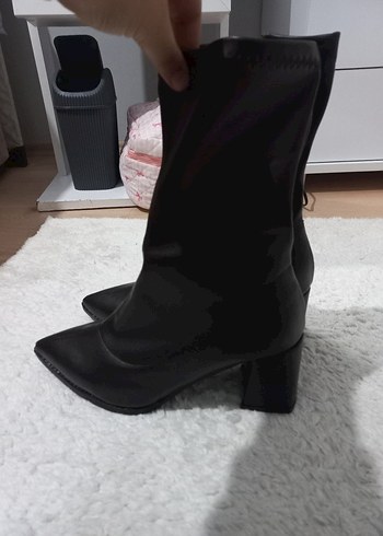 Tokalı acı kahve Kadın Botu, Kalın Topuk - Görsel 2