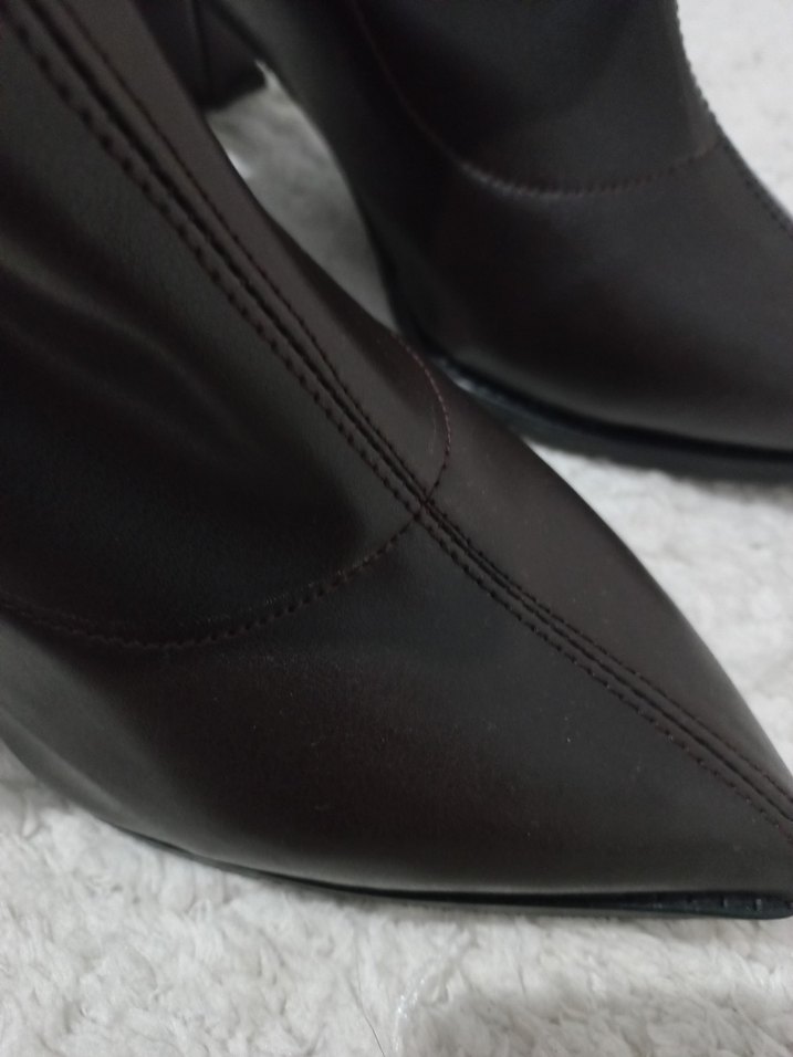 Tokalı acı kahve Kadın Botu, Kalın Topuk - Görsel 3