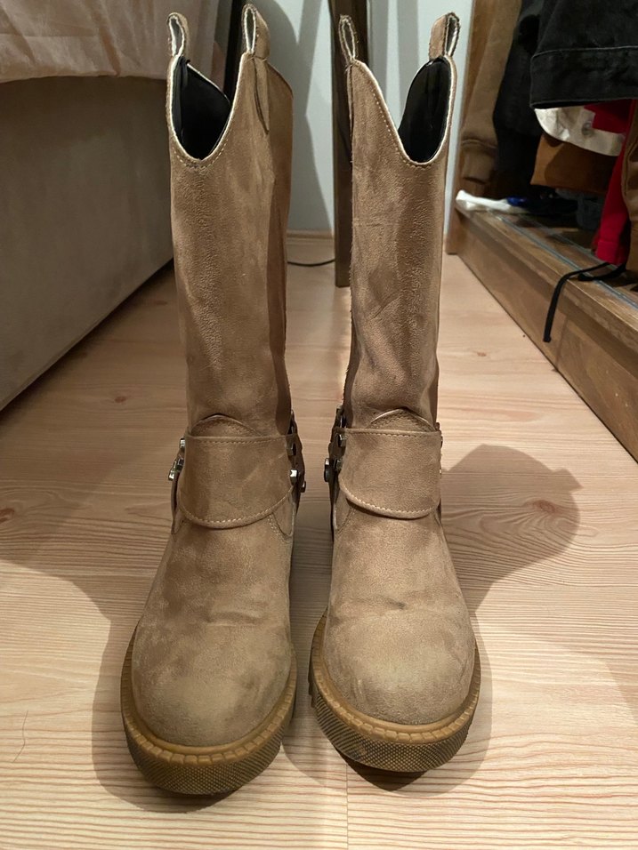 Bej Süet Kovboy Bot(37 Numara) - Görsel 2