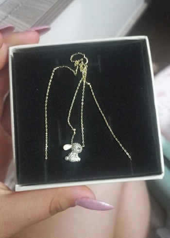 Altın Renk Zincir Detaylı Midi Kolye - Görsel 2