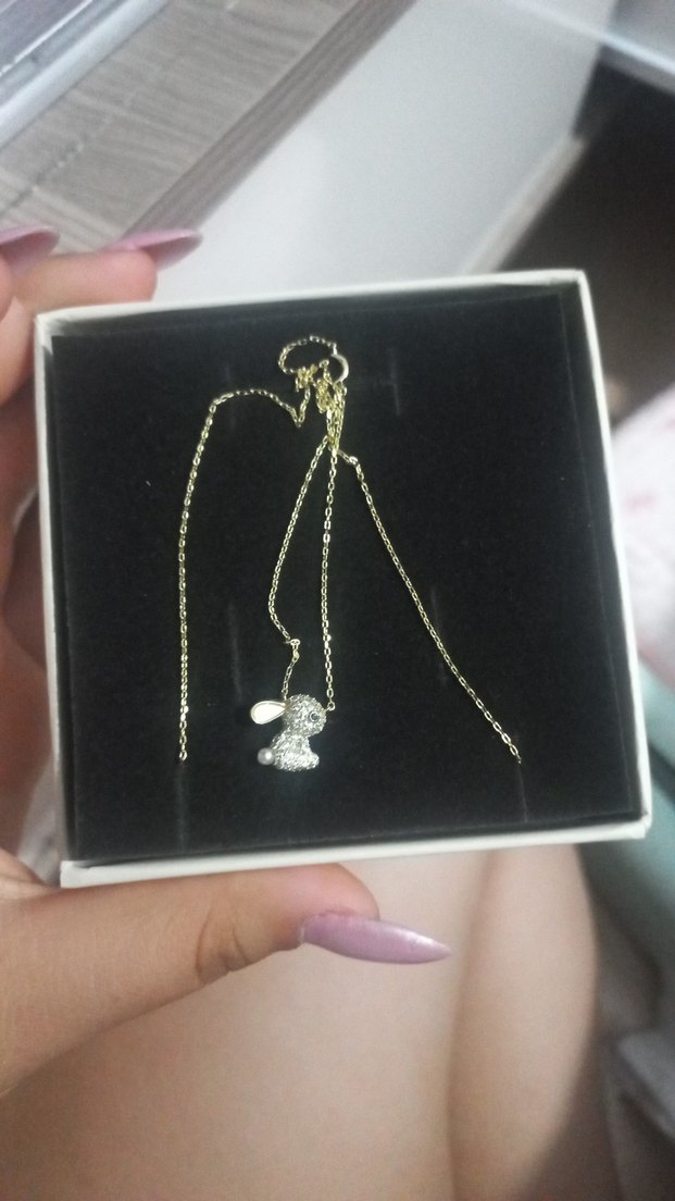 Altın Renk Zincir Detaylı Midi Kolye - Görsel 2