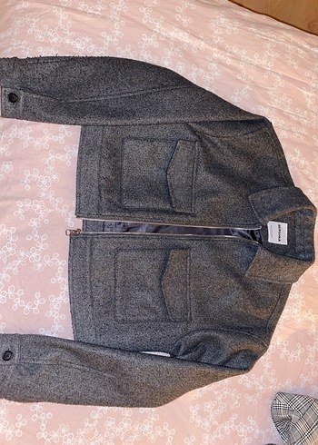 Bershka gri ceket s beden - Görsel 5