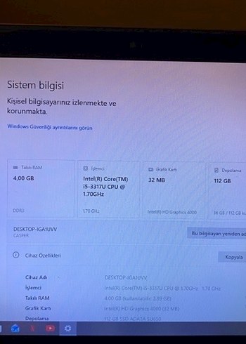 Gri Casper Laptop - Görsel 9