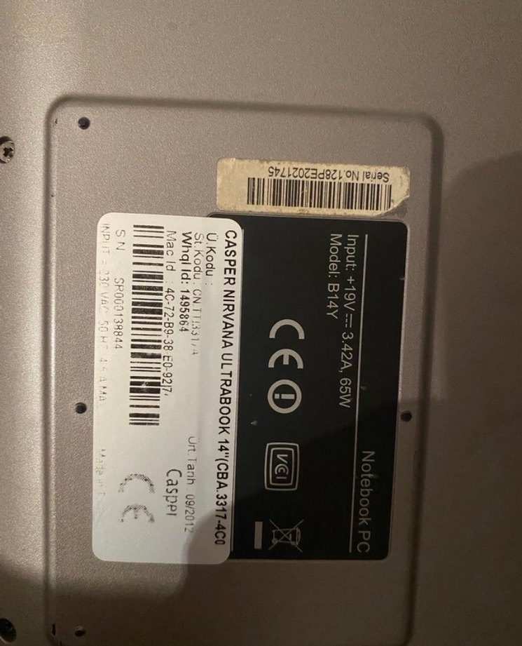 Gri Casper Laptop - Görsel 4