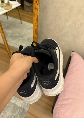 37 Beden siyah Renk Siyah puma süet Platform Topuklu Kadın Spor Ayakkabı