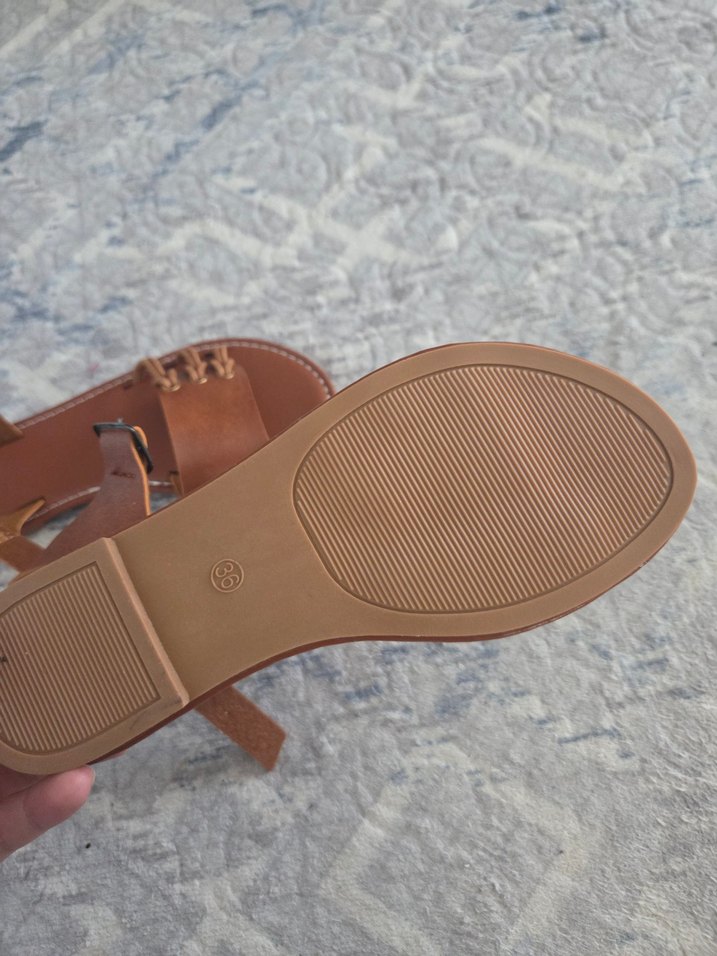 Kahverengi Sandalet - Görsel 2