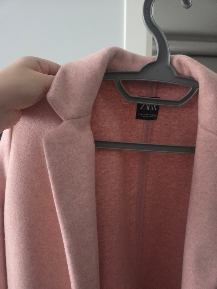 Zara Pudra Pembe Kadın Kaban - Görsel 2