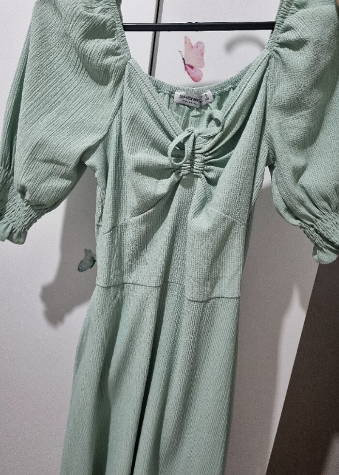 Yeşil günlük elbise  - Görsel 3