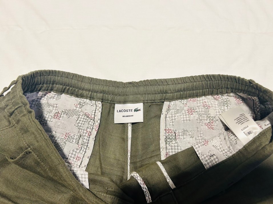 LACOSTE Keten Rahat Kesim Şort - Görsel 3