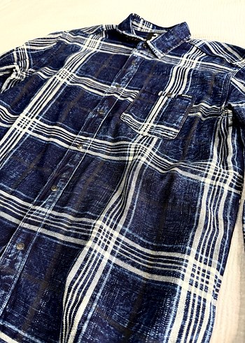 REPLAY Lacivert Ekose Uzun Kollu Gömlek - Görsel 3