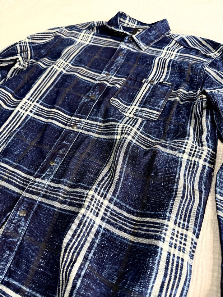 REPLAY Lacivert Ekose Uzun Kollu Gömlek - Görsel 3