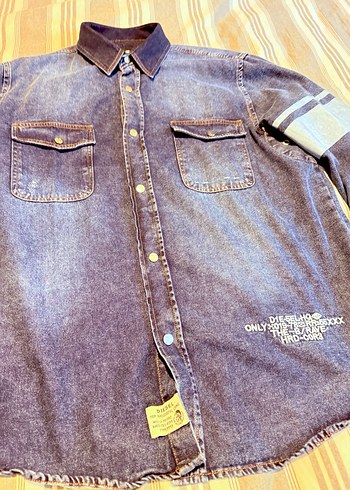 Diesel Erkek  Lacivert Denim Gömlek Uzun Kollu - Görsel 6