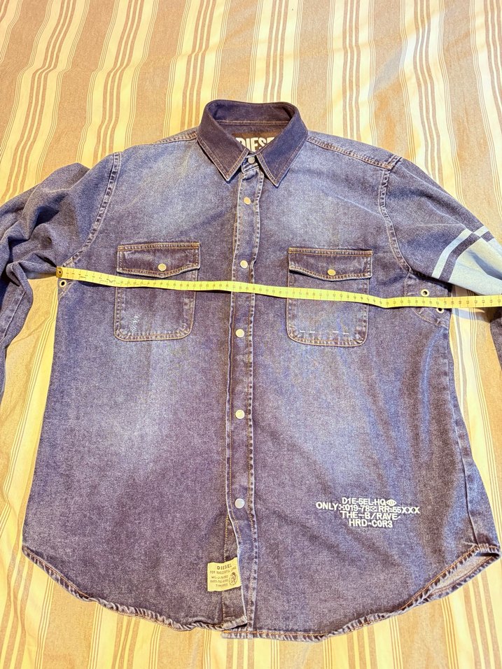 Diesel Erkek  Lacivert Denim Gömlek Uzun Kollu - Görsel 2