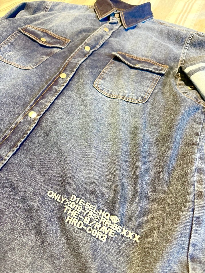 Diesel Erkek  Lacivert Denim Gömlek Uzun Kollu - Görsel 5