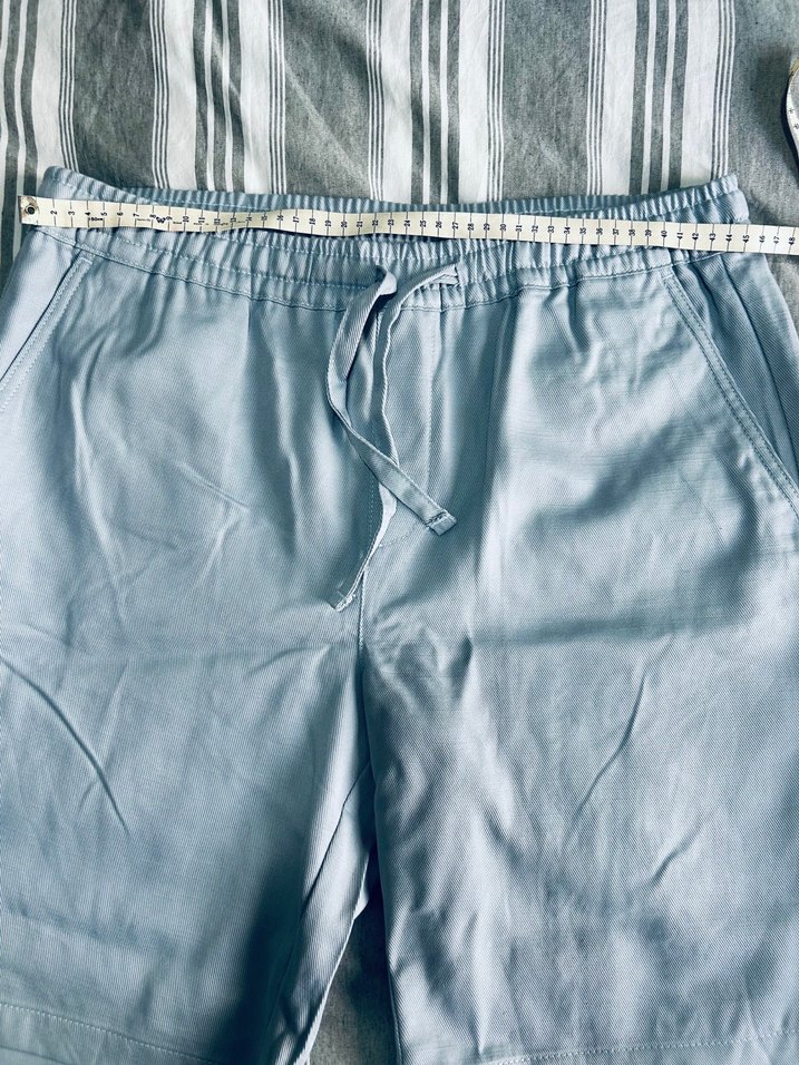 ZARA Erkek Mavi Pamuklu Mini Şort - Görsel 2