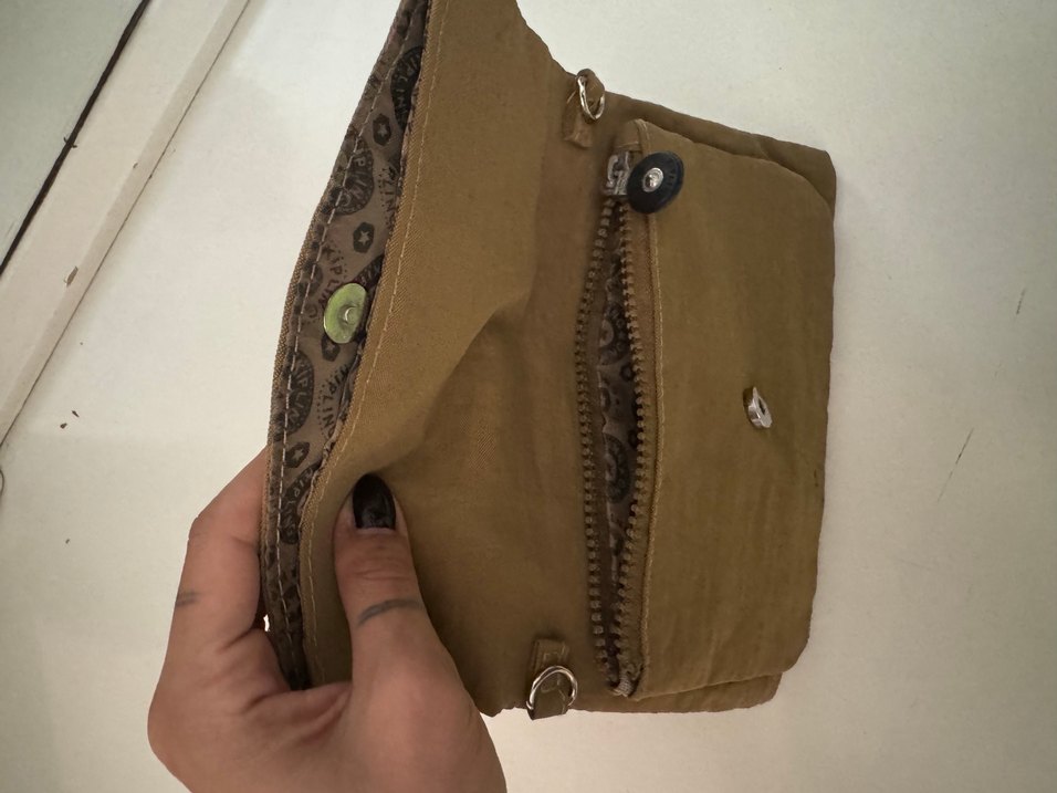 Bej Süet Kemerli Kadın Clutch Cüzdan - Görsel 5