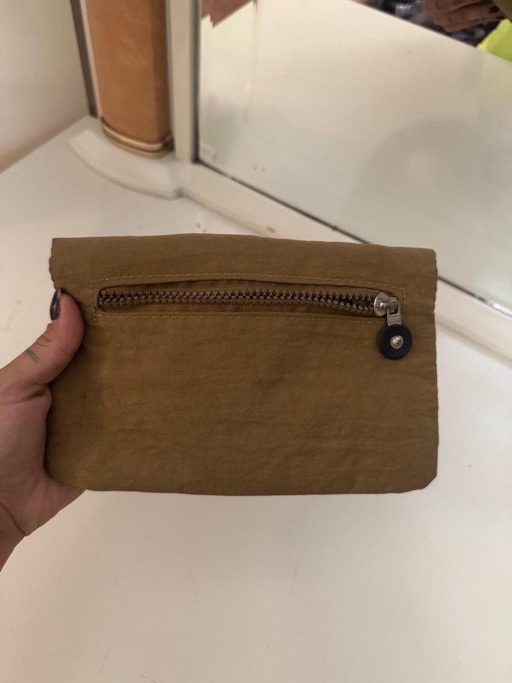 Bej Süet Kemerli Kadın Clutch Cüzdan - Görsel 2