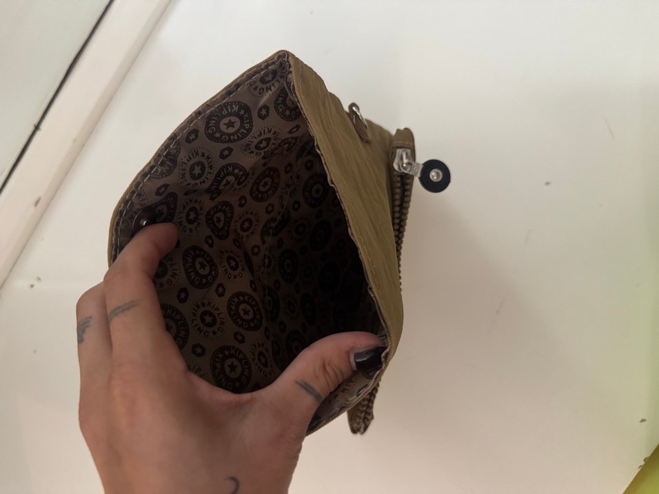 Bej Süet Kemerli Kadın Clutch Cüzdan - Görsel 4