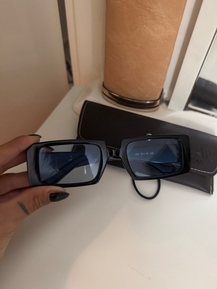 Siyah Kadın Dikdörtgen Gözlük - Görsel 2