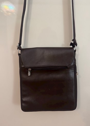 Kahverengi Deri Kadın Çapraz Çanta - Görsel 5