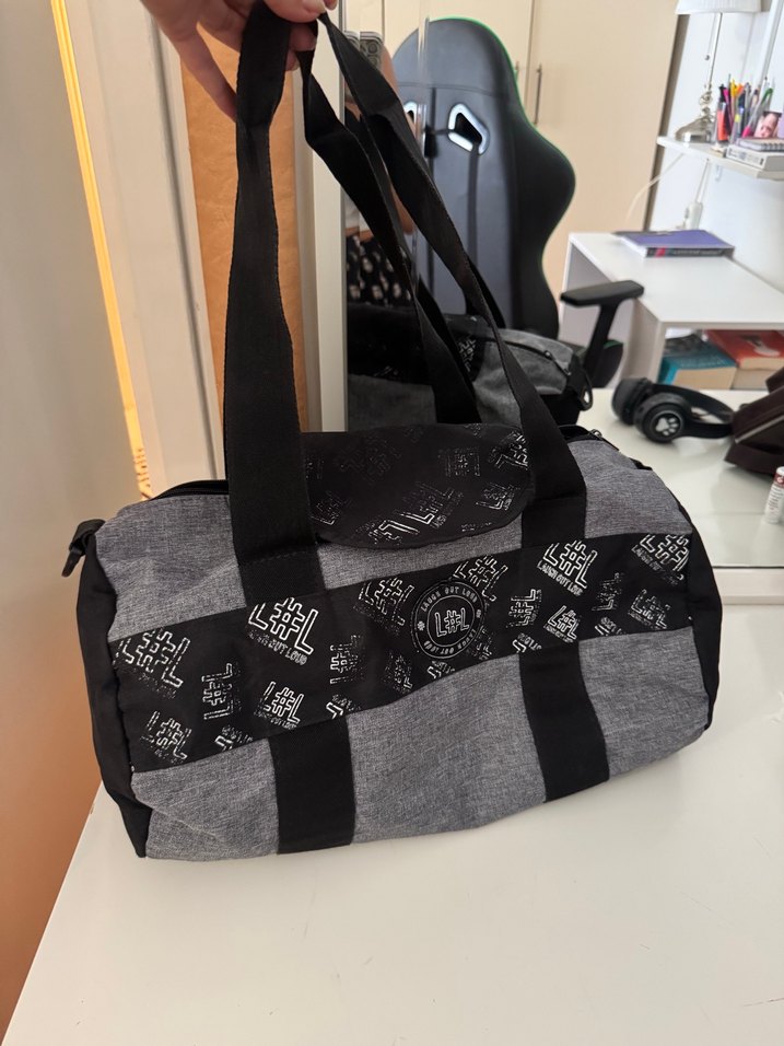 Gri Desenli Bebek Çantası - Görsel 3