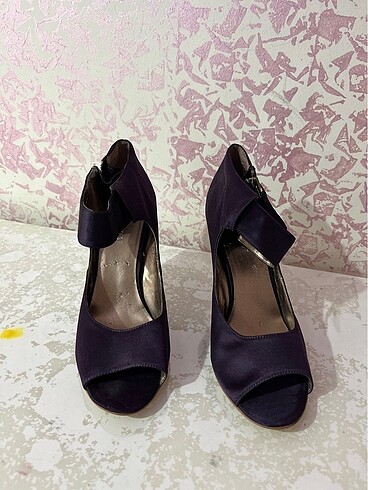 37 Beden mor Renk Nine West 37 numara mor renk topuklu ayakkabı