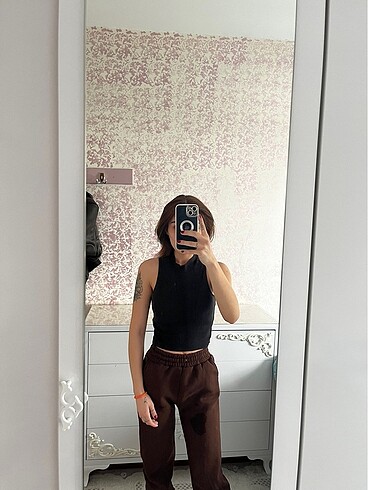 H&M boğazlı yarım kol body small beden iyi durumda