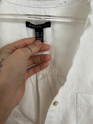 Mango Mango keten gömlek small beden oversize sorunsuz