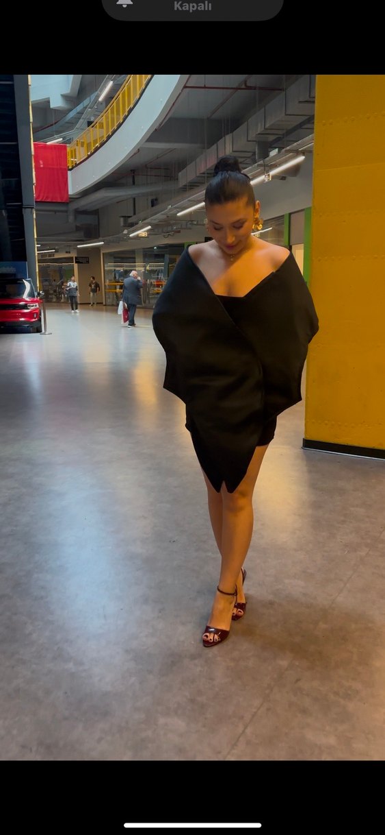 Straplez Mini Siyah Gotik Parti Elbisesi - Görsel 3