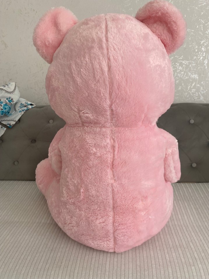 Pembe Peluş Ayıcık Kalpli - Görsel 2